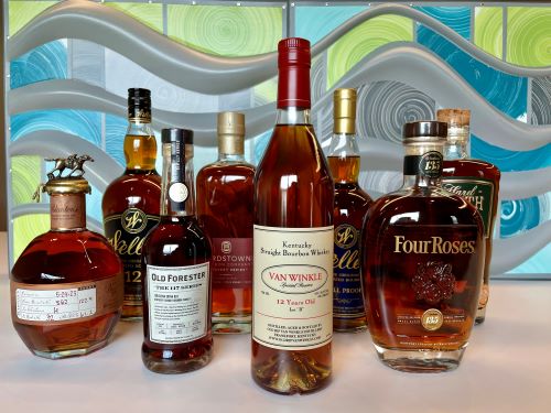 Various bottles of bourbon