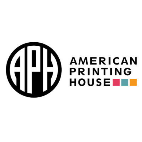 APH in white in a black circle and the words American Printing House to the right