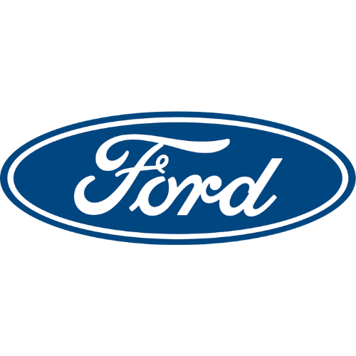 Blue oval with Ford in white