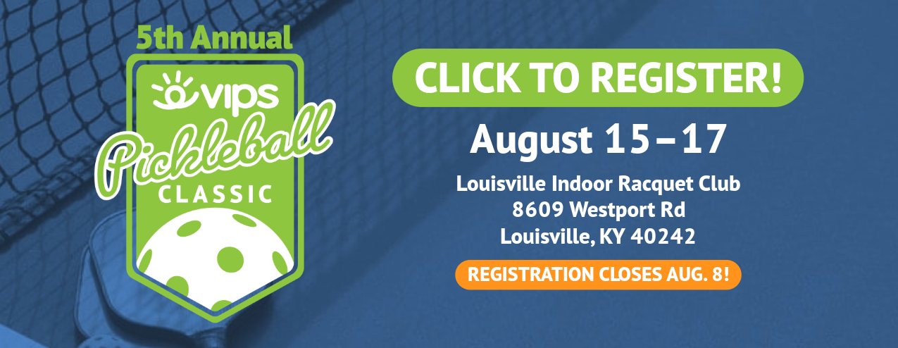 Pickleball Classic art with logo, date, venue, and registration button
