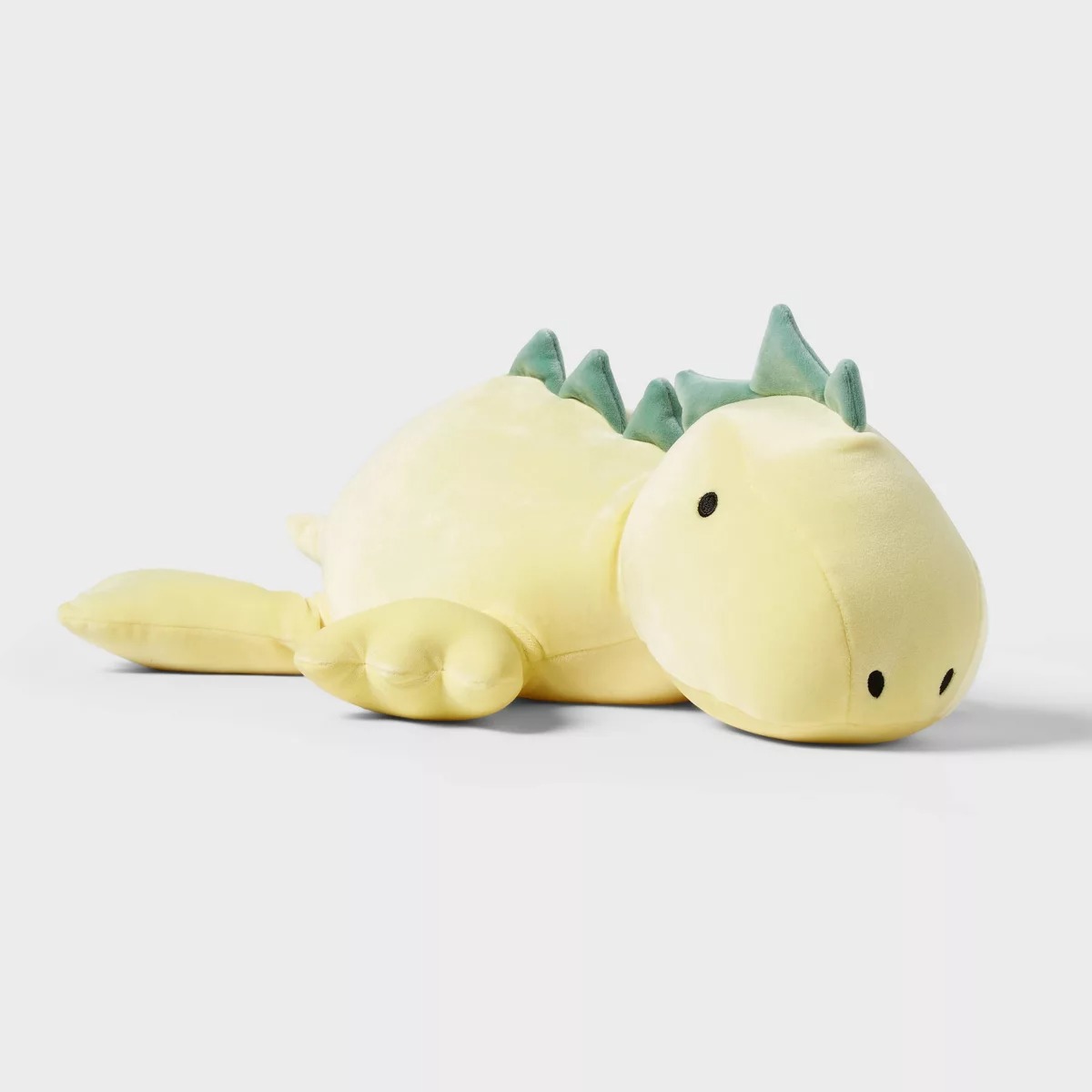 Dinosaur Weighted Plush Kids' Throw Pillow Yellow