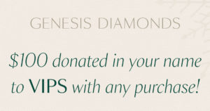 The graphic includes details from the post—$100 donated to VIPS with any purchase from November 14 to 18.