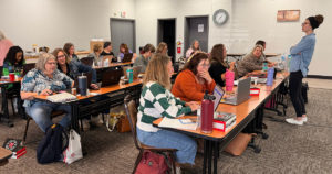 VIPS teachers and providers attend CCM training led by Paige Maynard.