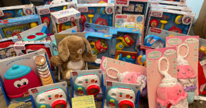 Collection of interactive toys donated.