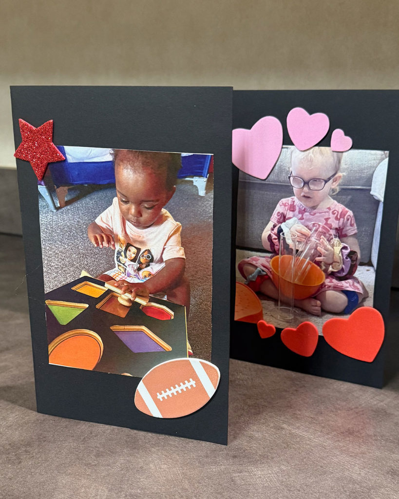 Samples of the cards the GE volunteers made.