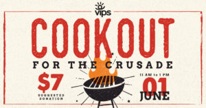 Graphic with details about the Cookout for the Crusade