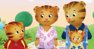 Illustration of Daniel Tiger and his family.