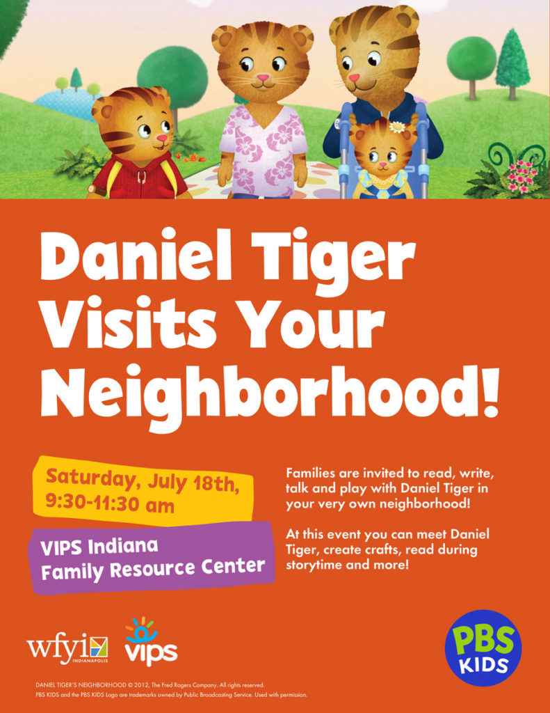 Flyer for Daniel Tiger and PBS Kids